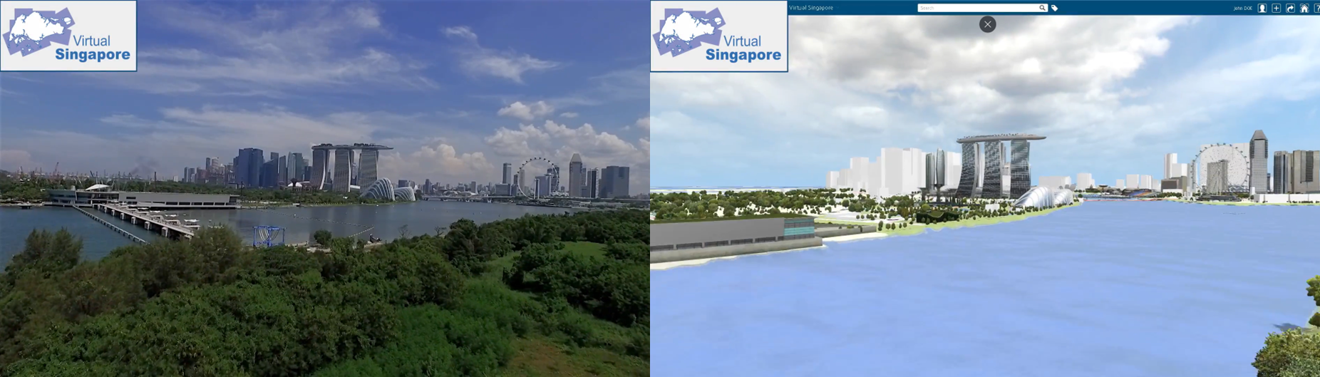 싱가포르 Virtual Singapore 디지털 트윈 프로젝트 이미지